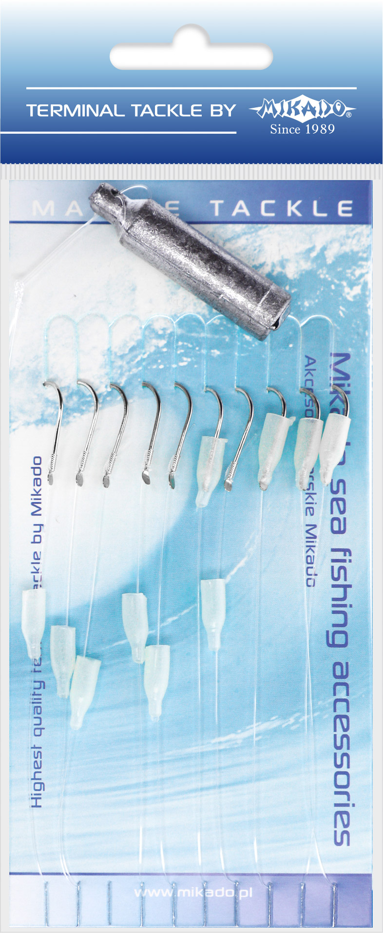 SEA FISHING SET LEADER 30G + HOOK NO.6 - (10 pcs) + LINE 035 mm