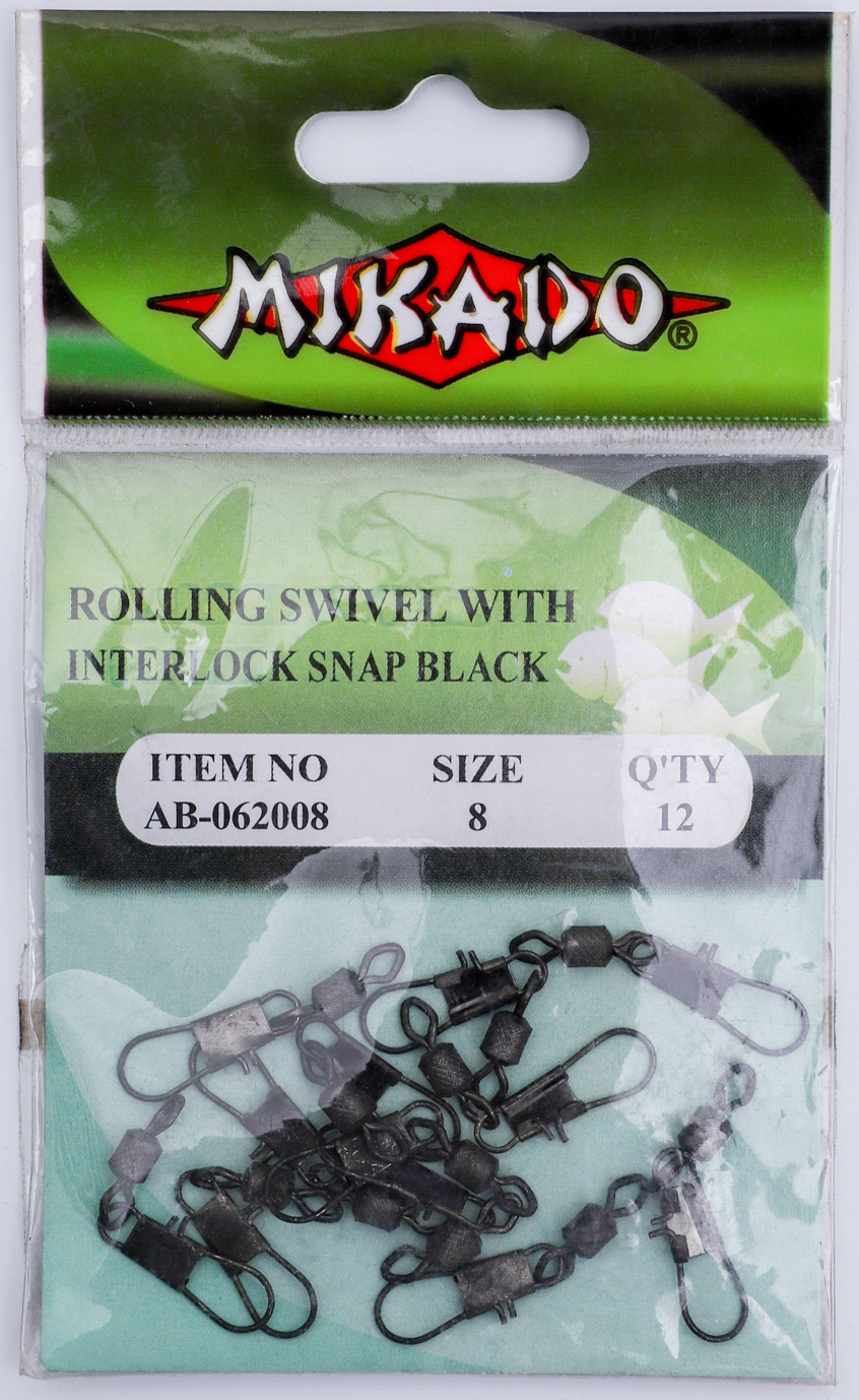 SWIVEL WITH SNAP - WITH SNAP INTERLOCK size 8-18 - 12 pcs.