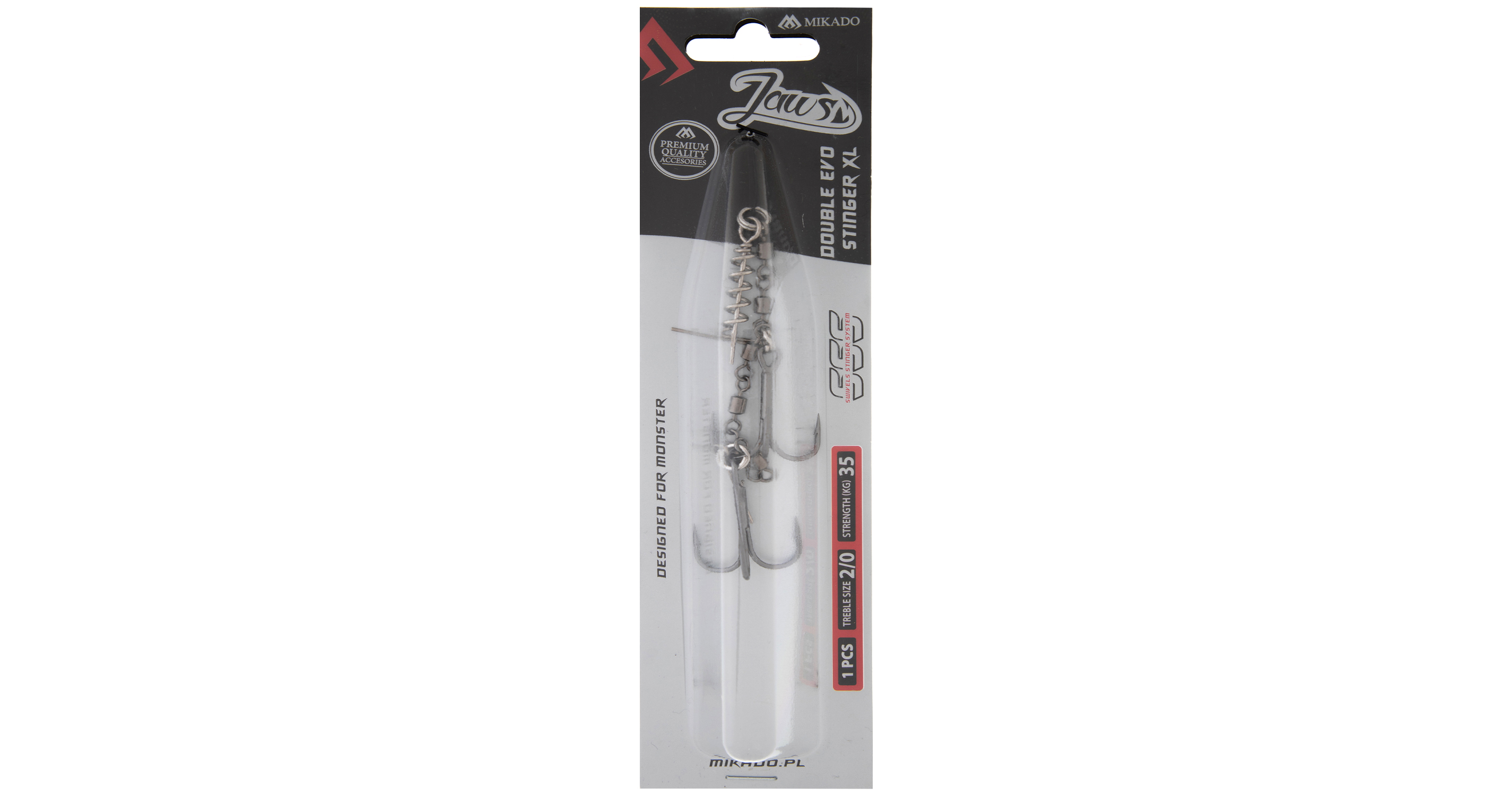 STINGER - JAWS DOUBLE EVO STINGER XL - 35kg - TREBLE HOOK NO 2/0 - 1 pcs.
