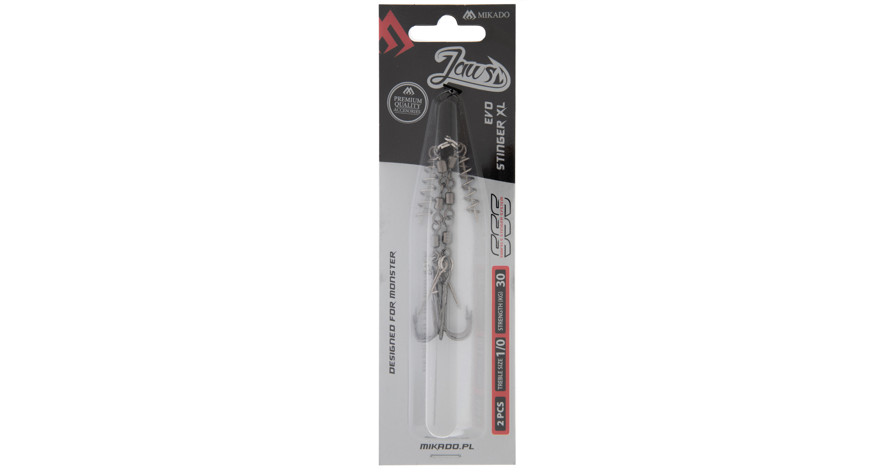 STINGER - JAWS EVO STINGER XL - 30kg - TREBLE HOOK NO 1/0 - 2 pcs.