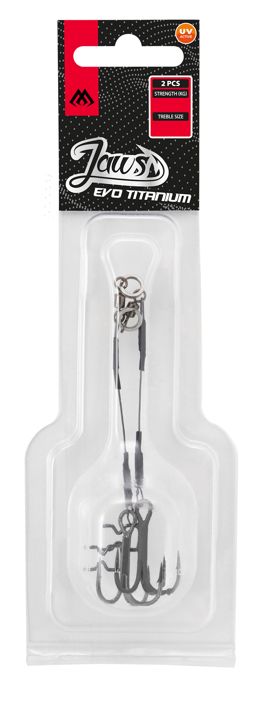 STINGER - JAWS EVO TITANIUM - 15kg/10cm - TREBLE HOOK 1 - 2 pcs.