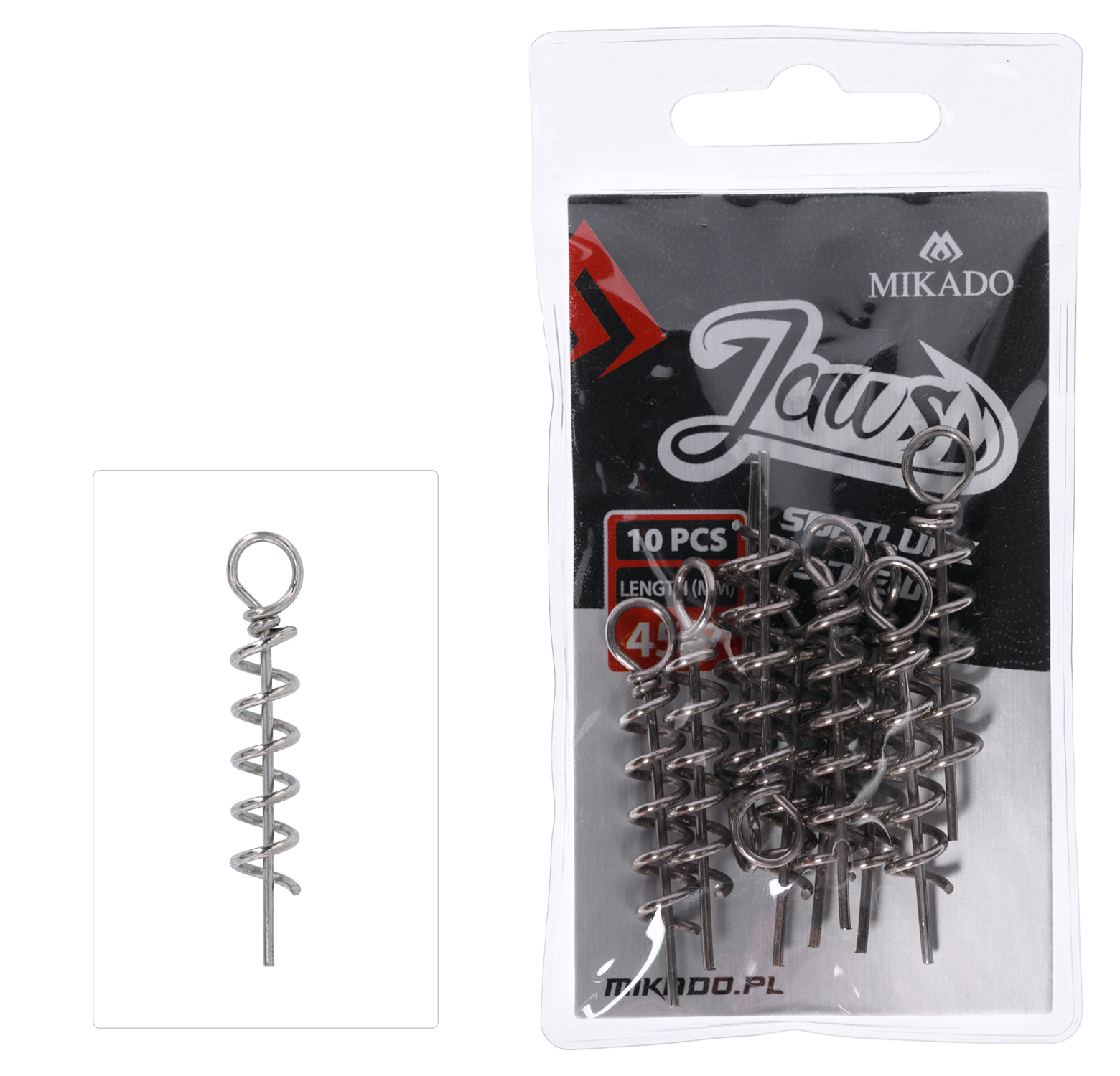 SCREW - FOR SOFT LURES - JAWS - 26mm/4mm - 10 pcs.