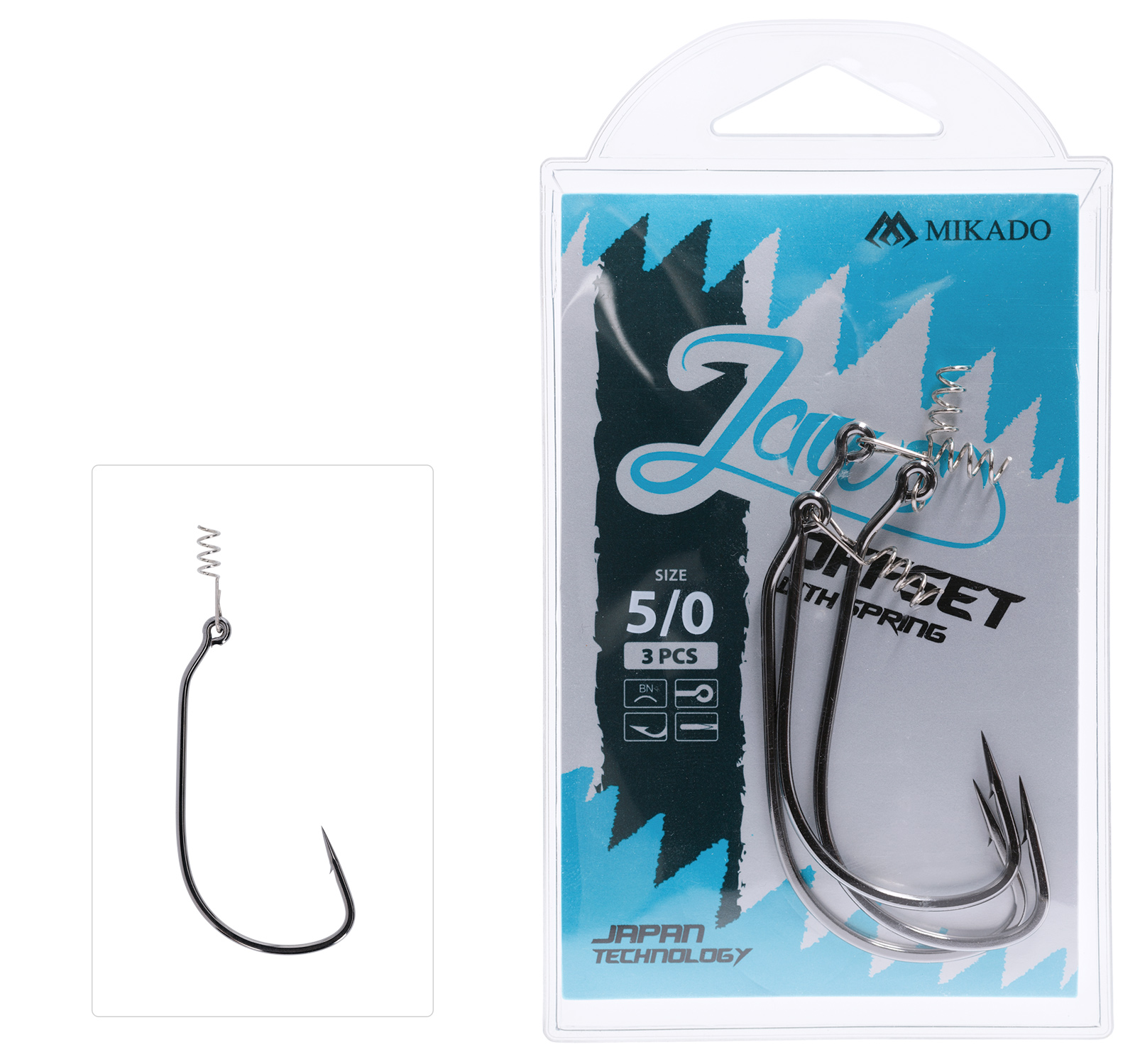 HOOK - JAWS OFFSET WITH SCREW NO 1/0 - 3 pcs.