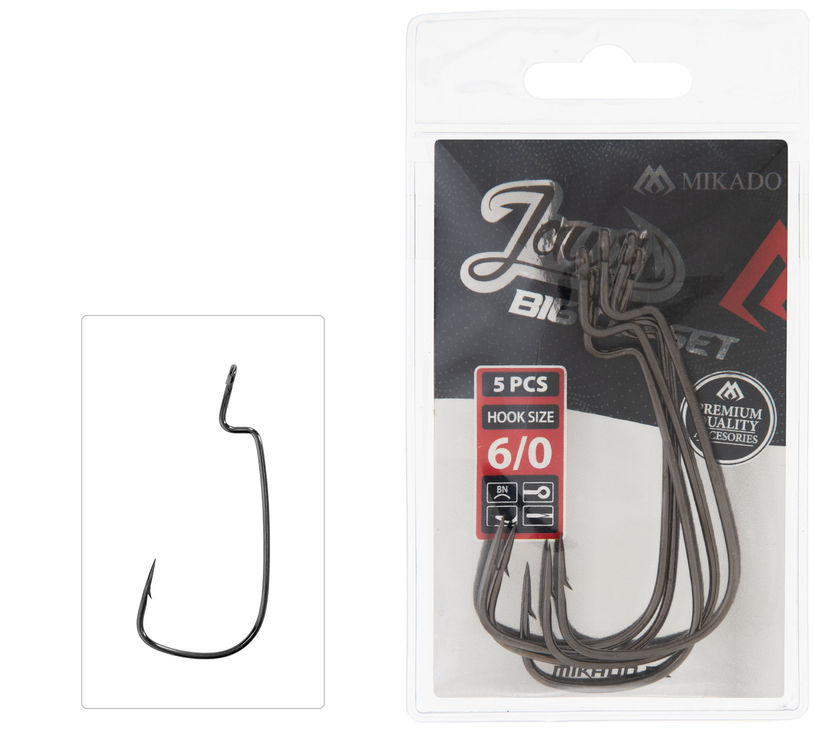HOOK - JAWS BIG OFFSET NO 4/0 - 6 pcs.