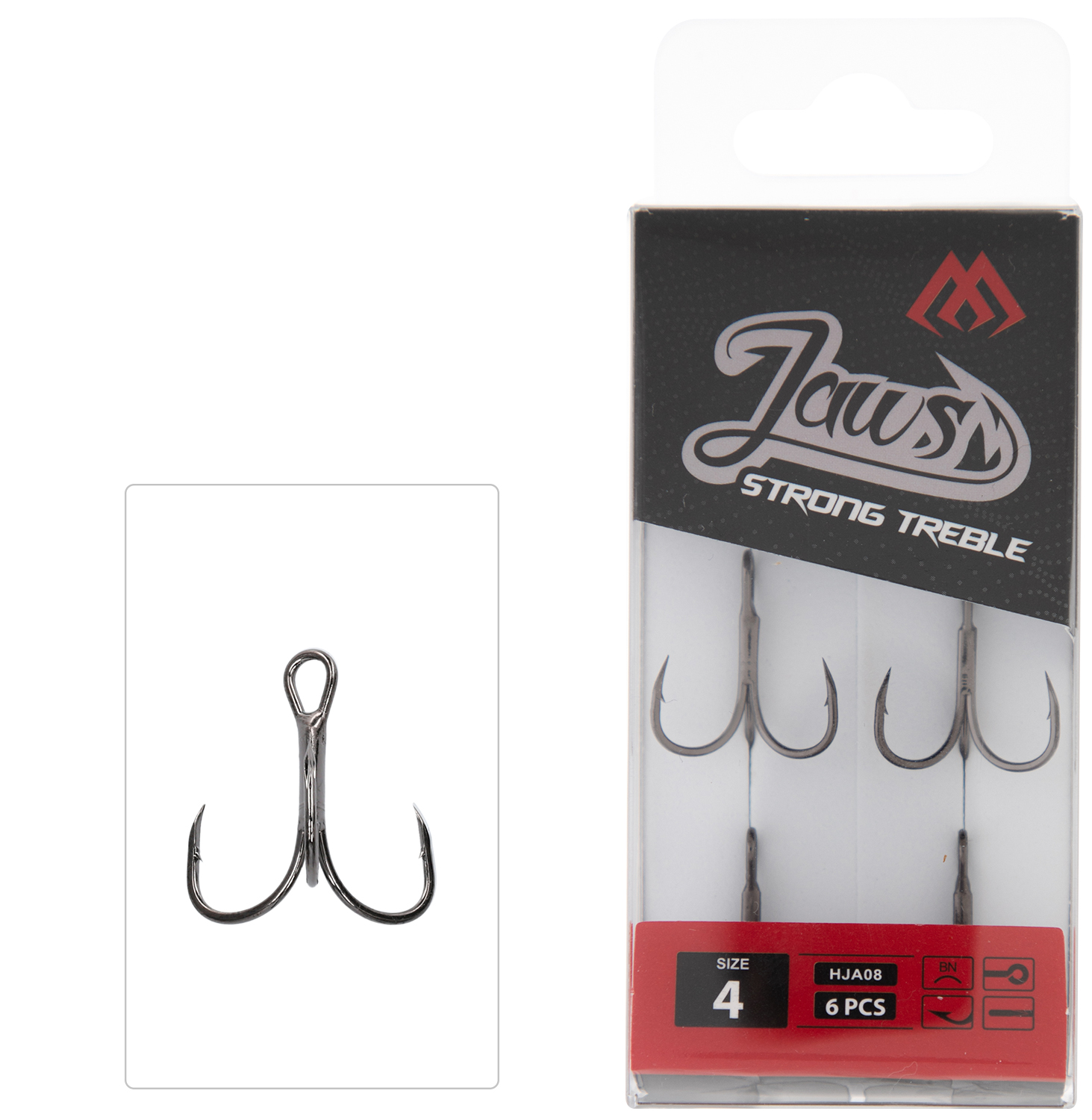 TREBLE HOOK - JAWS STRONG TRIPLE NO 1 - 6 pcs.