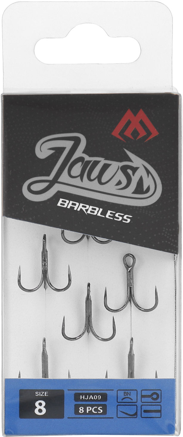 TREBLE HOOK BARBLESS - JAWS BARBLESS NO 4 - 6 pcs.