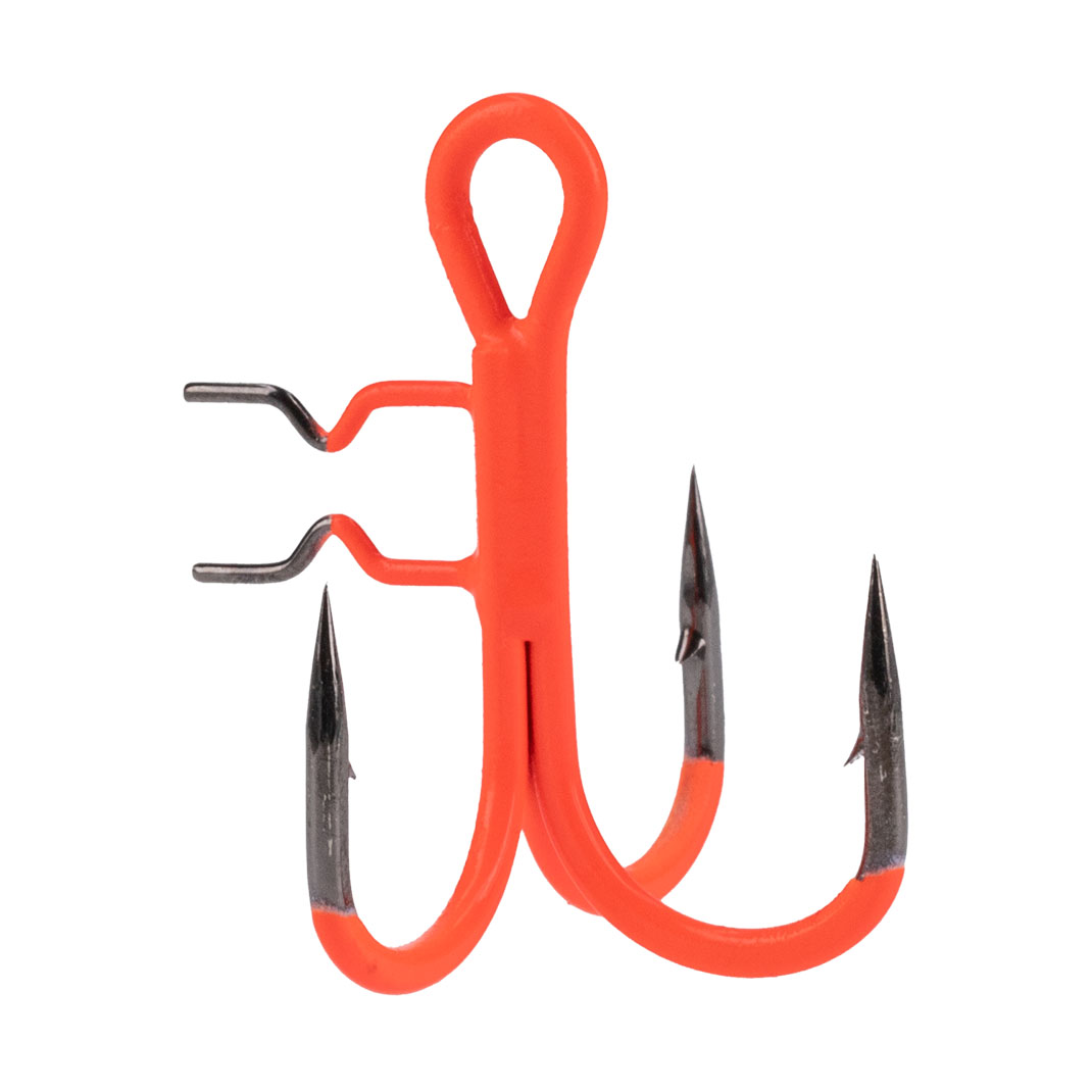 TREBLE HOOK - JAWS VERTICAL UV ORANGE nr 1 - 4 pcs.