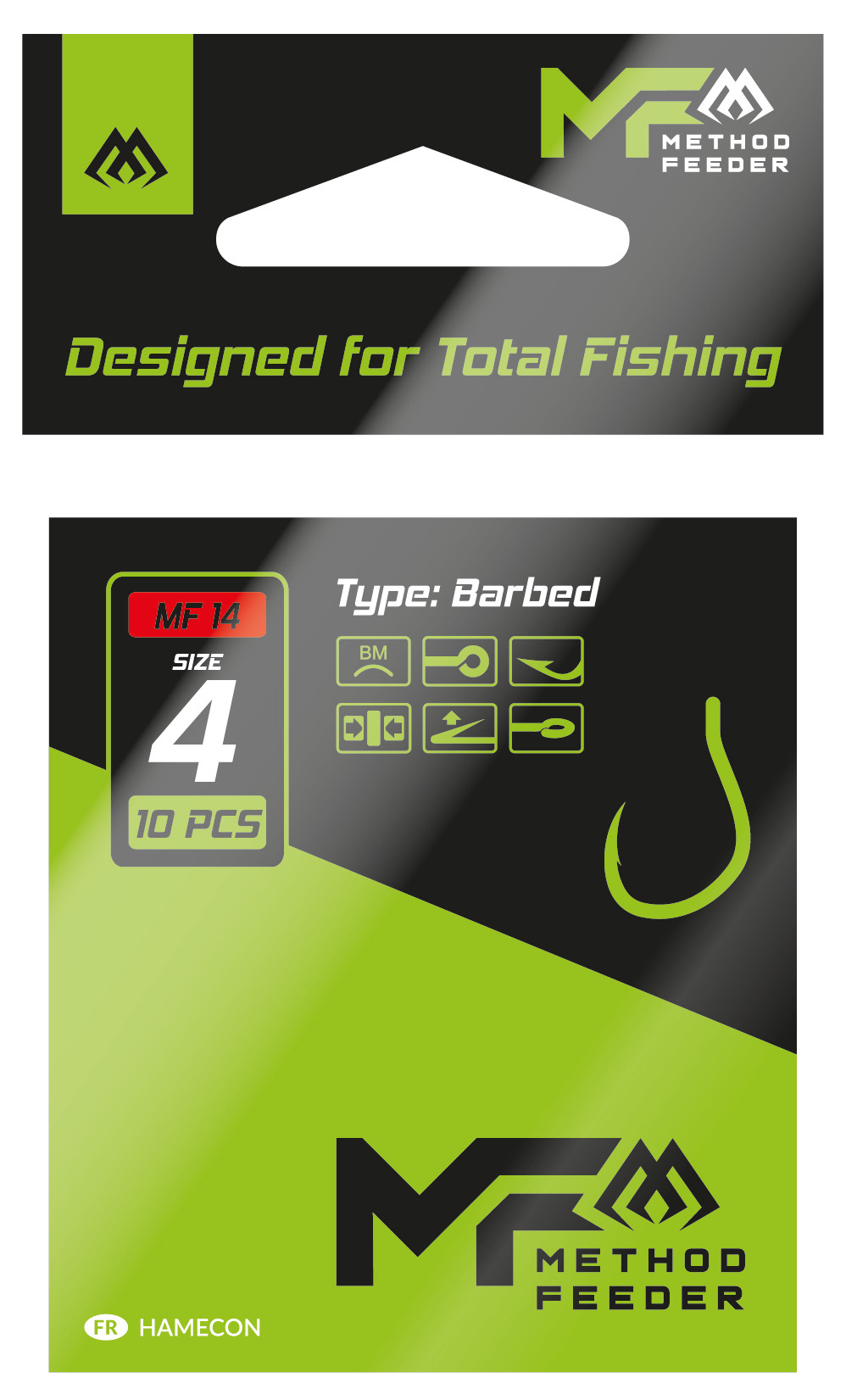 HOOK - MF14 NO 10 - WITH BARB - 10 pcs.