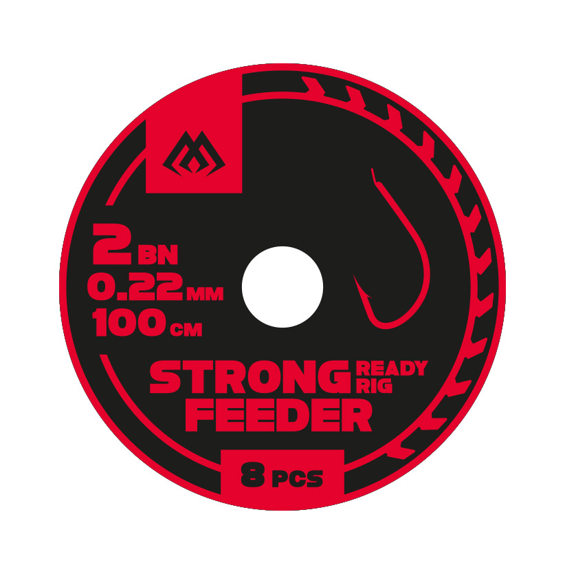 READY RIGS - STRONG FEEDER nr 2 BN / żyłka: 0.22mm/100cm - 10 pcs.