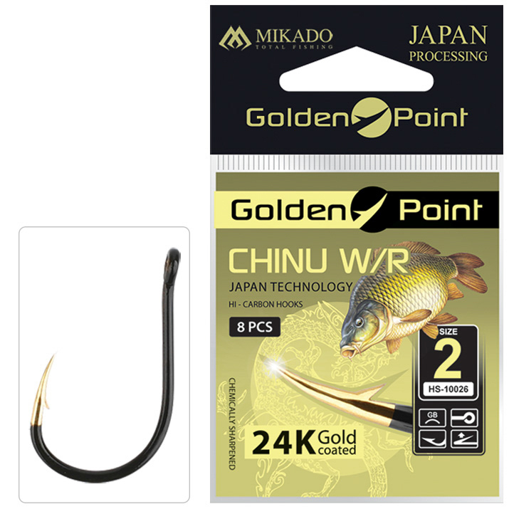 HOOK - GOLDEN POINT - CHINU W/R NO 10 GB - 10 pcs.