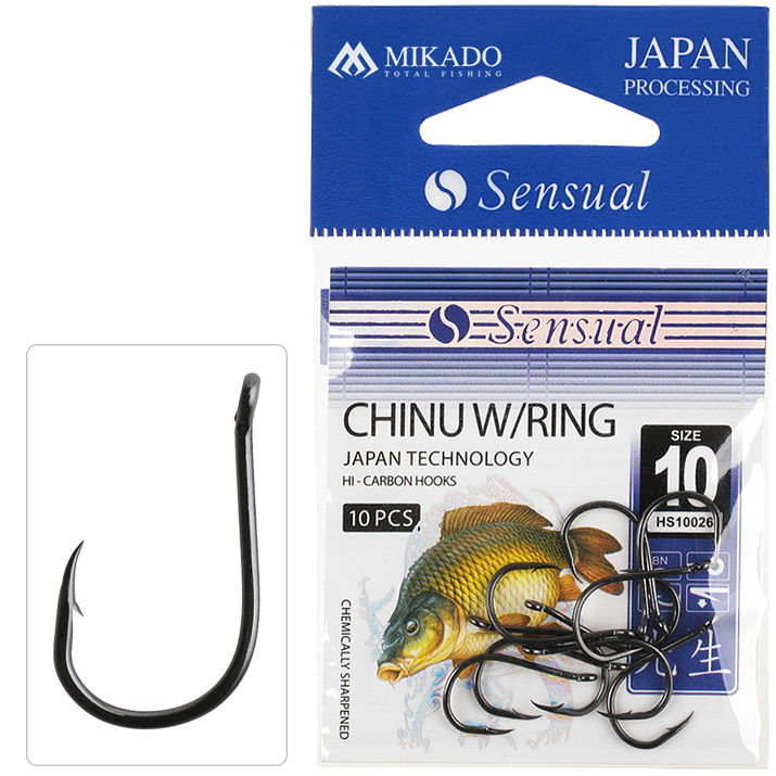 HOOK - SENSUAL - CHINU W/RING NO 10 BN - 10 pcs.