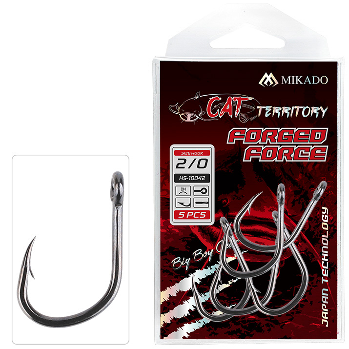 HOOK - CAT TERRITORY - FORGED FORCE NO 2/0 BN - 5 pcs.