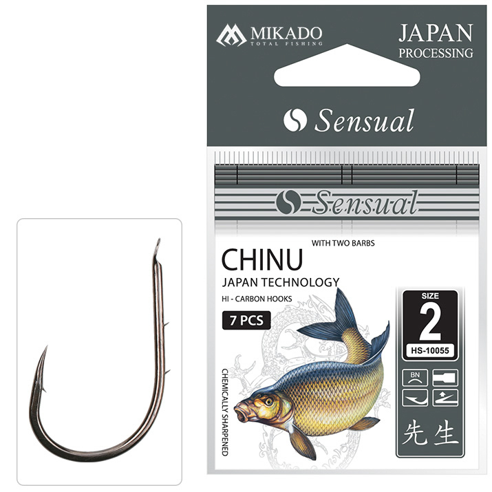 HOOK - SENSUAL - CHINU WITH BARBS NO 10 BN - 10 pcs.