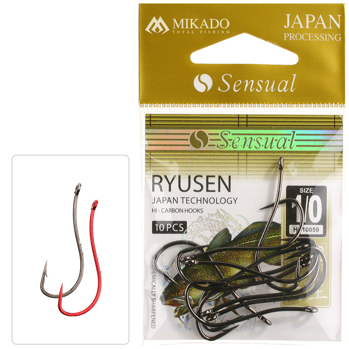 HOOK - SENSUAL - RYUSEN W/RING NO 1/0 BN - 10 pcs.
