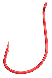 HOOK - SENSUAL - KEIRYU W/RING NO 8 RED - 10 pcs.