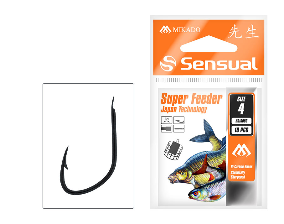 HOOK - SENSUAL - SUPER FEEDER nr 4 BN - 10 pcs.