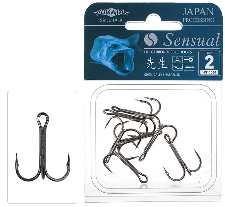 TREBLE HOOK - SENSUAL - ROUND NO 1/0 BN - 5 pcs.
