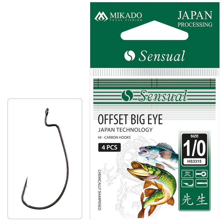 HOOK - SENSUAL - OFFSET BIG EYE NO 1 BN - 5 pcs.