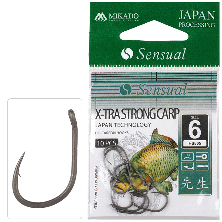 HOOK - SENSUAL - X-TRA STRONG CARP NO 10 DB - 10 pcs.
