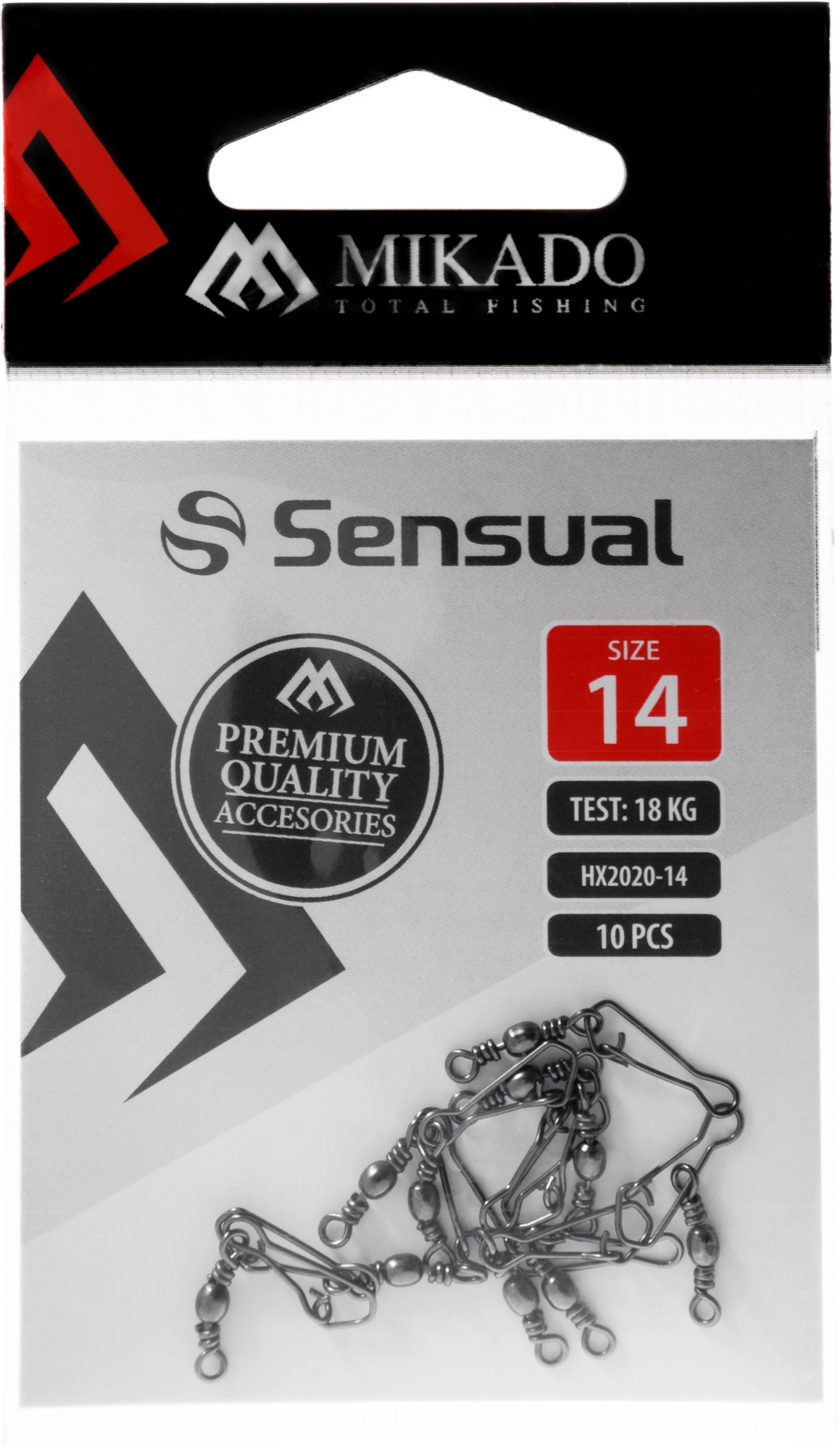 SNAP - HOOKED WITH BARREL SWIVEL NO 12 BN - 10 pcs.