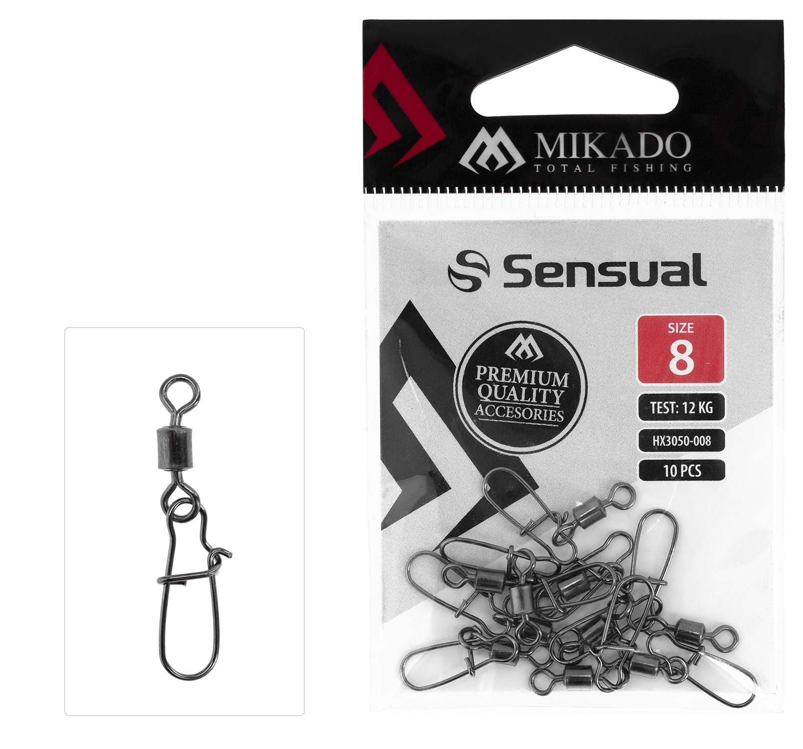 ROLLER SWIVEL - WITH FASTLOCK SNAP NO 4 BN - 5 pcs.