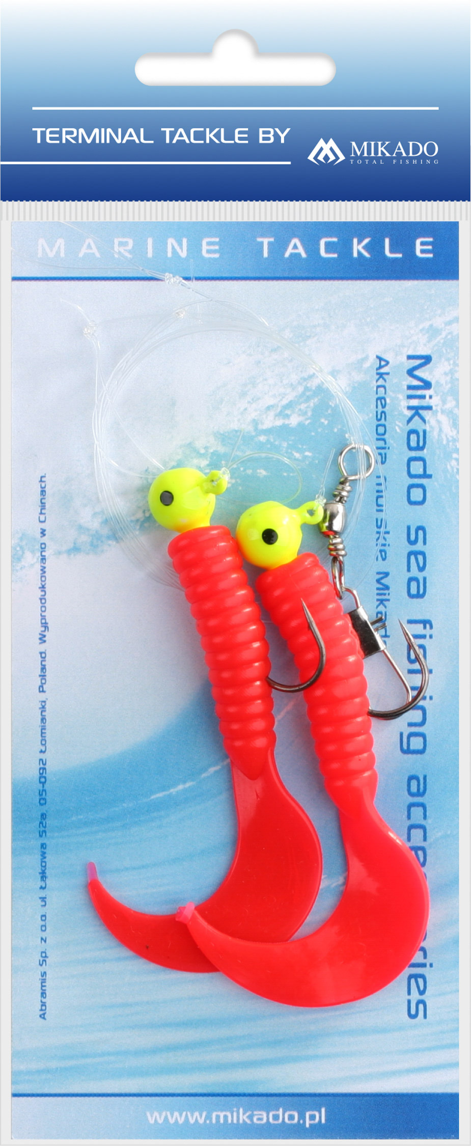 SEA SET - PILK TWIST JIGHEAD RIG 7.5cm-2x6g - RED - 1 set.