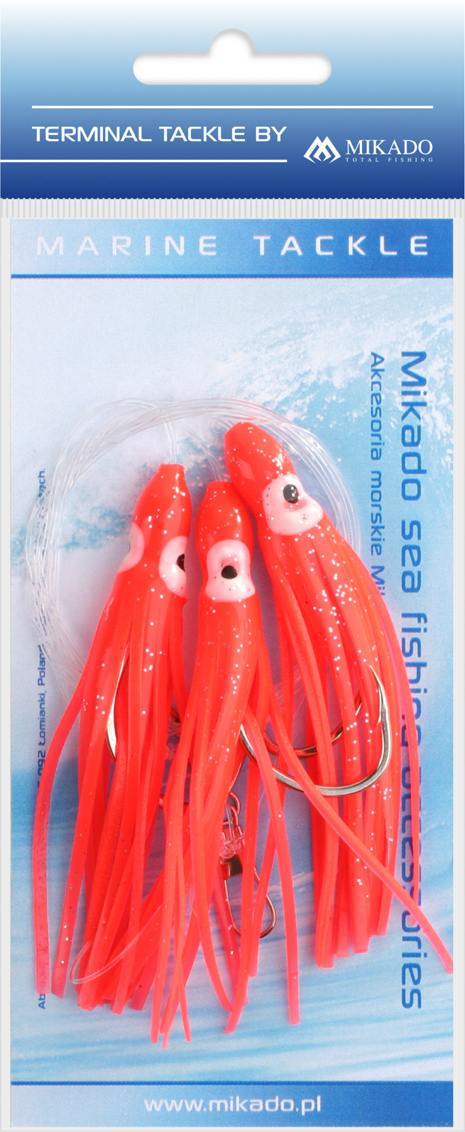 SEA SET - OCTOPUS RIG 8cm - HOOK 3x6/0 - RED - 1 set.