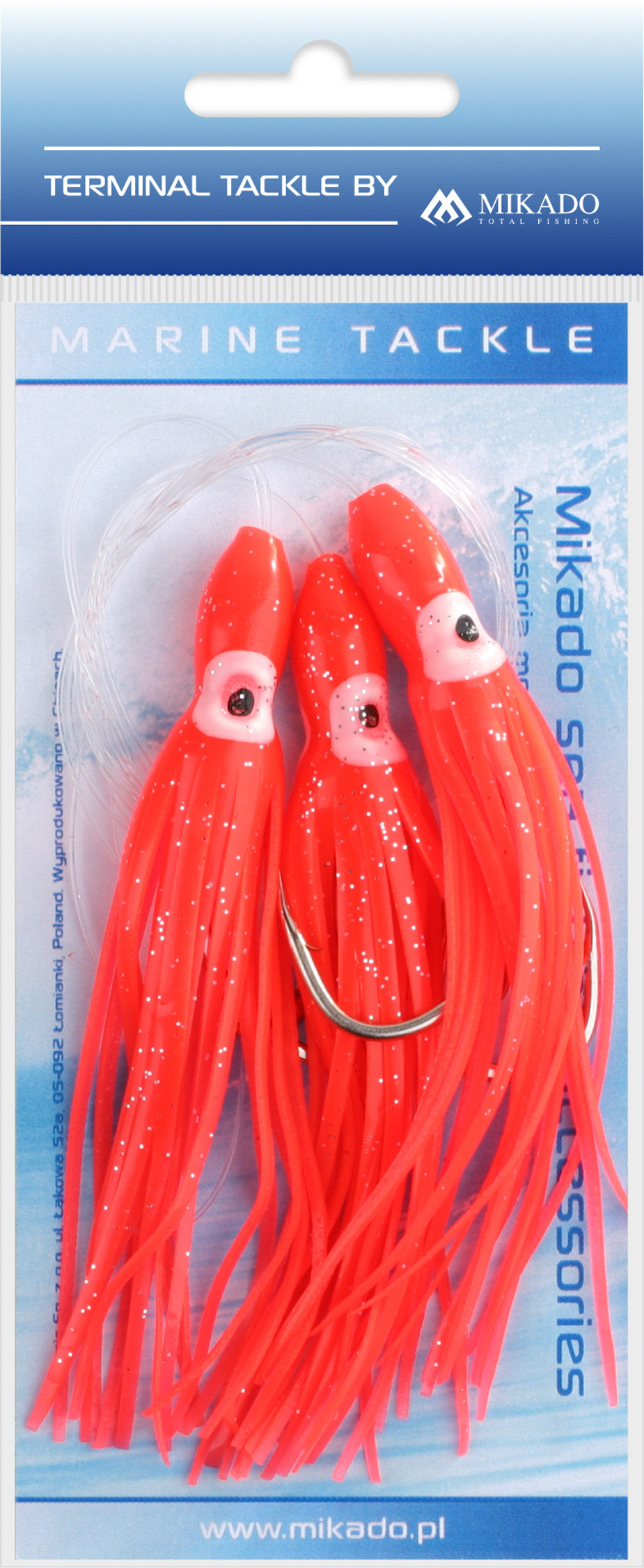 SEA SET - OCTOPUS RIG 10cm - HOOK 3x7/0 - RED - 1 set.