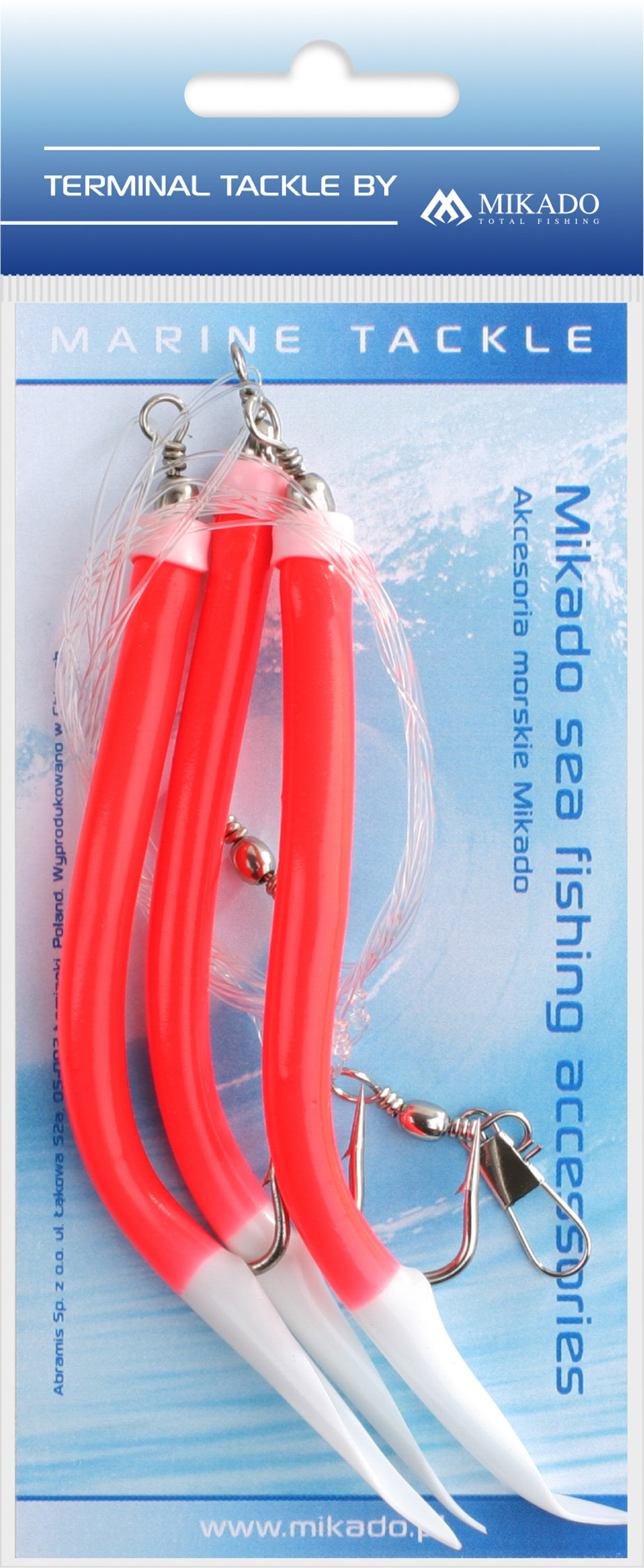 SEA SET - GUMMI MAKK RIG - HOOK NO 3x6/0 - RED - 1 set.