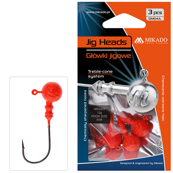 JIG HEAD - ABERDEEN - 15g-3/0 BN - ORANGE - 3 pcs.