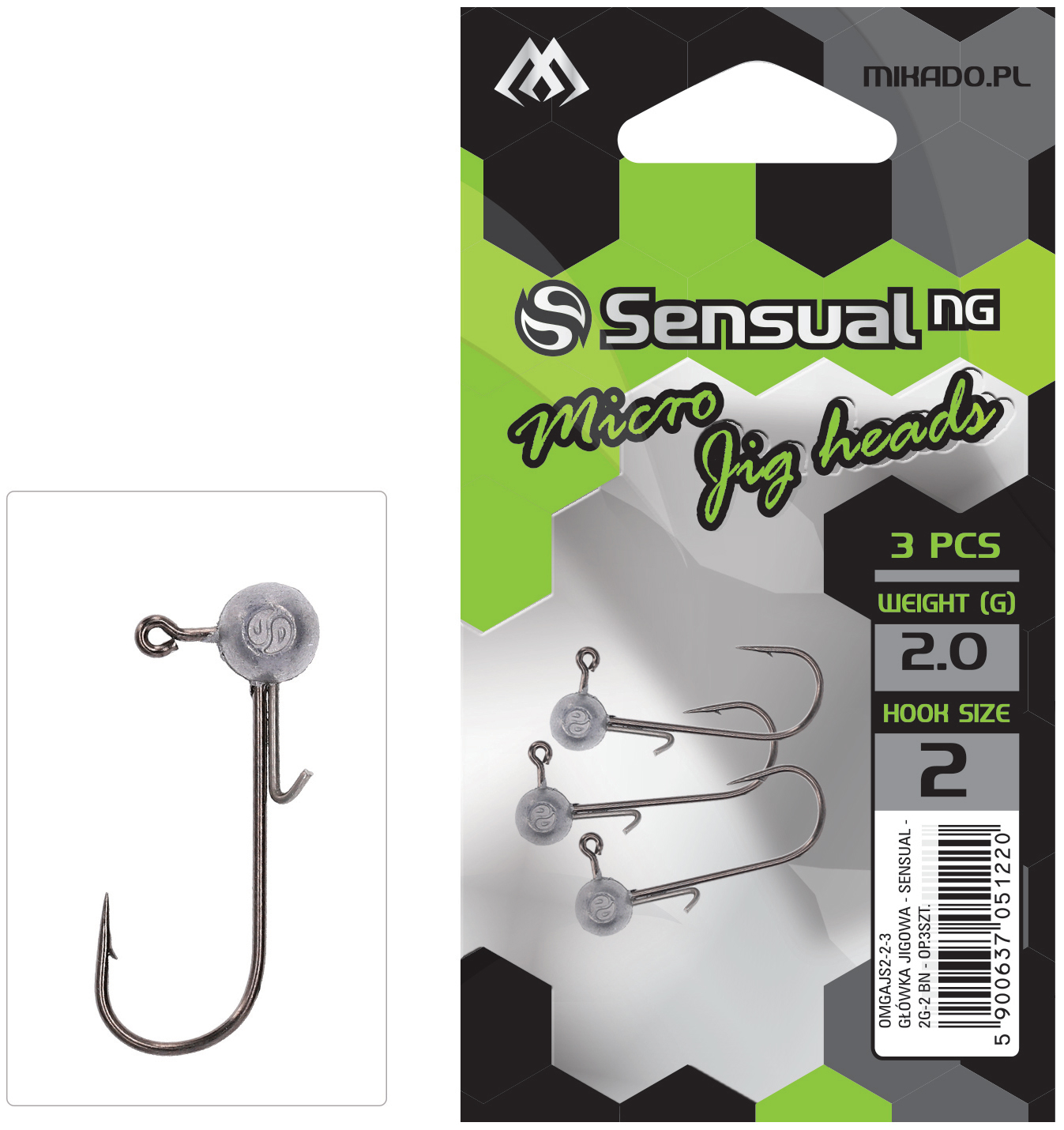 JIG HEAD - SENSUAL MICRO - 1g-4 BN - 3 pcs.