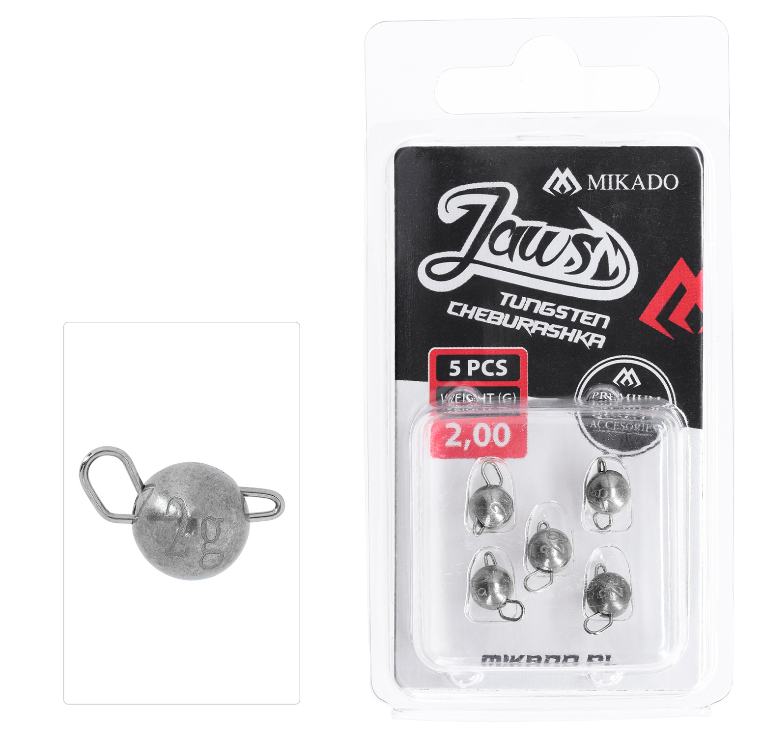 CHEBURASHKA - TUNGSTEN JAWS 2g - 5 pcs.