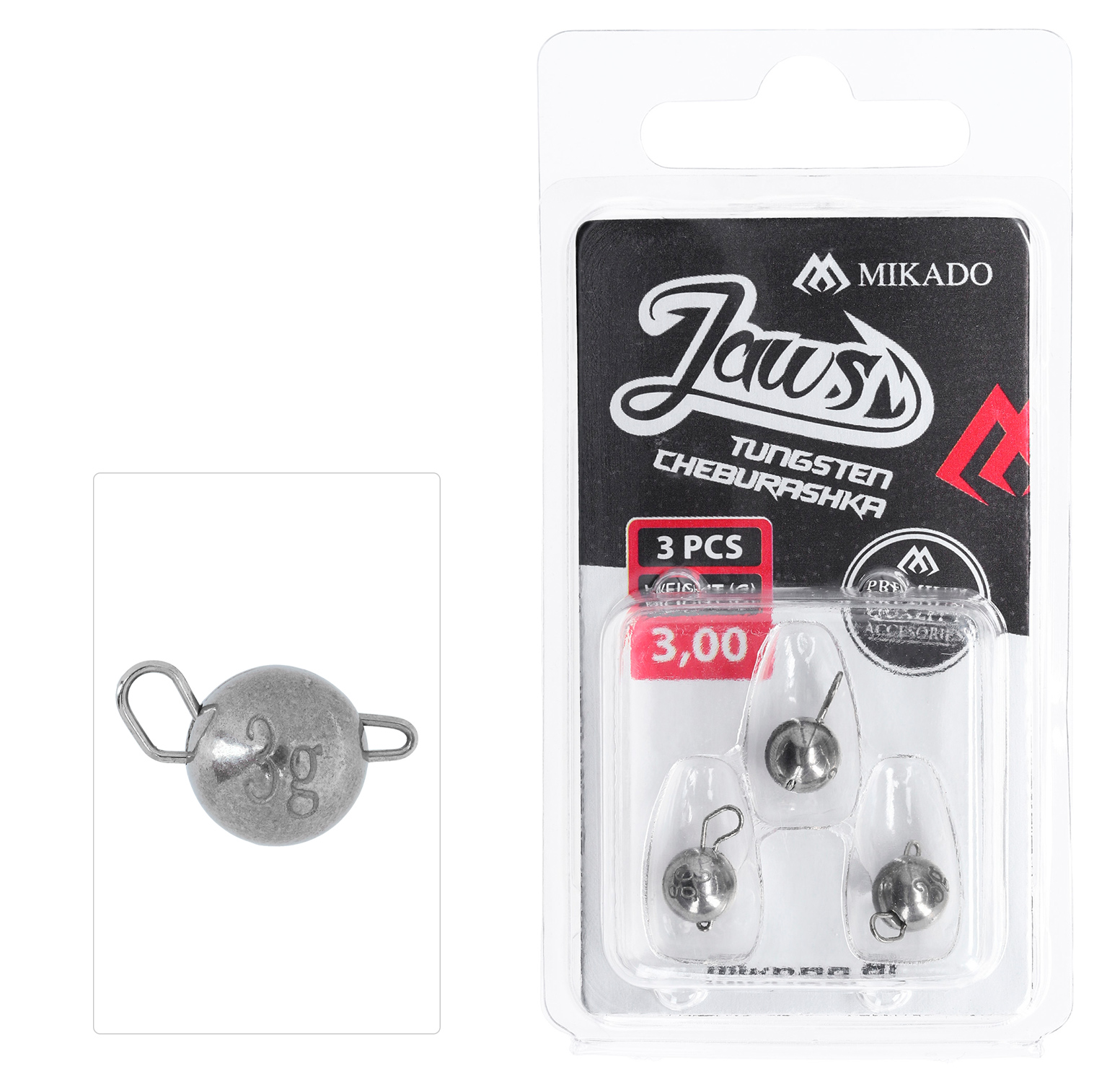 CHEBURASHKA - TUNGSTEN JAWS 3g - 3 pcs.