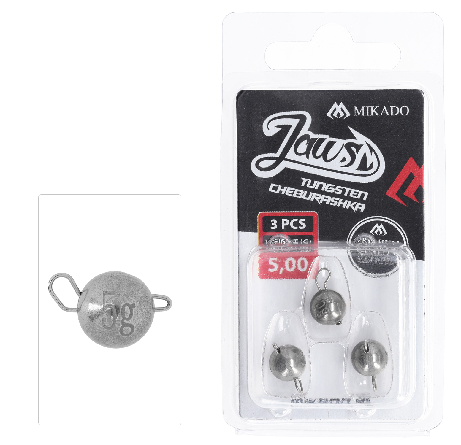 CHEBURASHKA - TUNGSTEN JAWS 5g - 3 pcs.