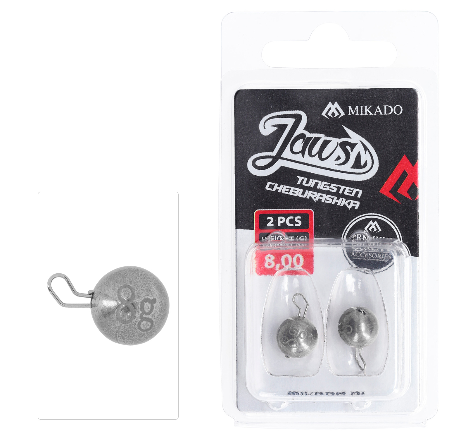 CHEBURASHKA - TUNGSTEN JAWS 8g - 2 pcs.