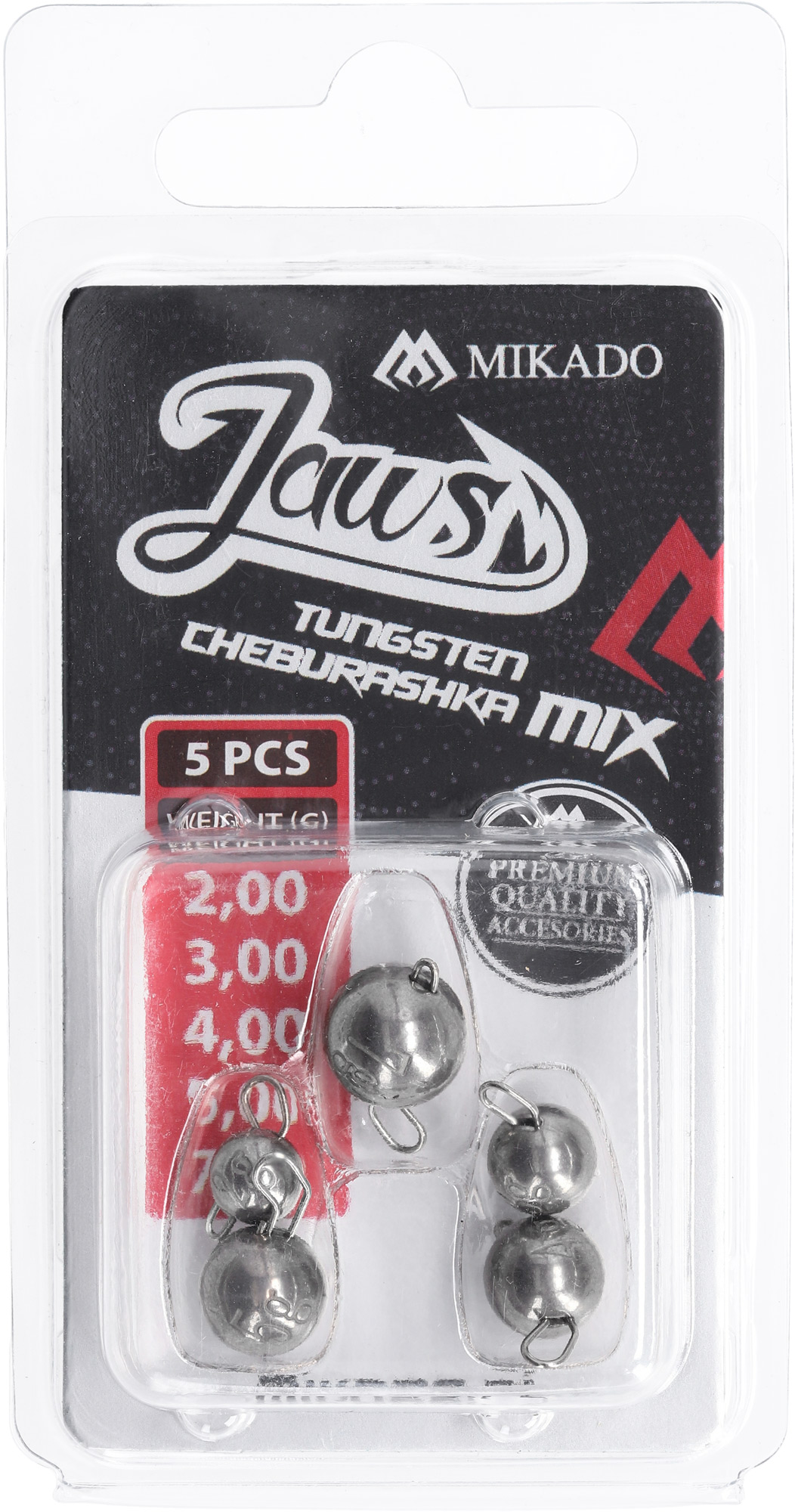 CHEBURASHKA - TUNGSTEN JAWS SET (2g/3g/4g/5g/7g) - 5 pcs.