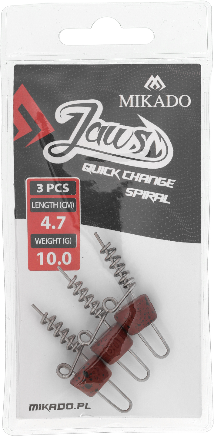 SCREW - FOR BAITS - JAWS QUICK CHANGE SPIRAL - 10gr - 4.7cm - 3 pcs.