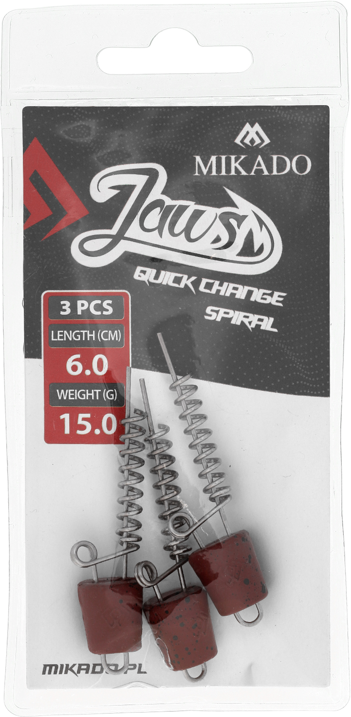 SCREW - FOR BAITS - JAWS QUICK CHANGE SPIRAL - 15gr - 6cm - 3 pcs.