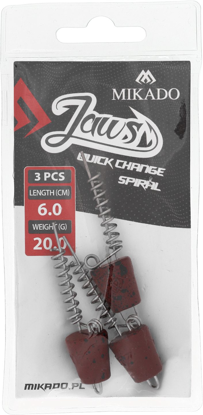 SCREW - FOR BAITS - JAWS QUICK CHANGE SPIRAL - 20gr - 6cm - 3 pcs.