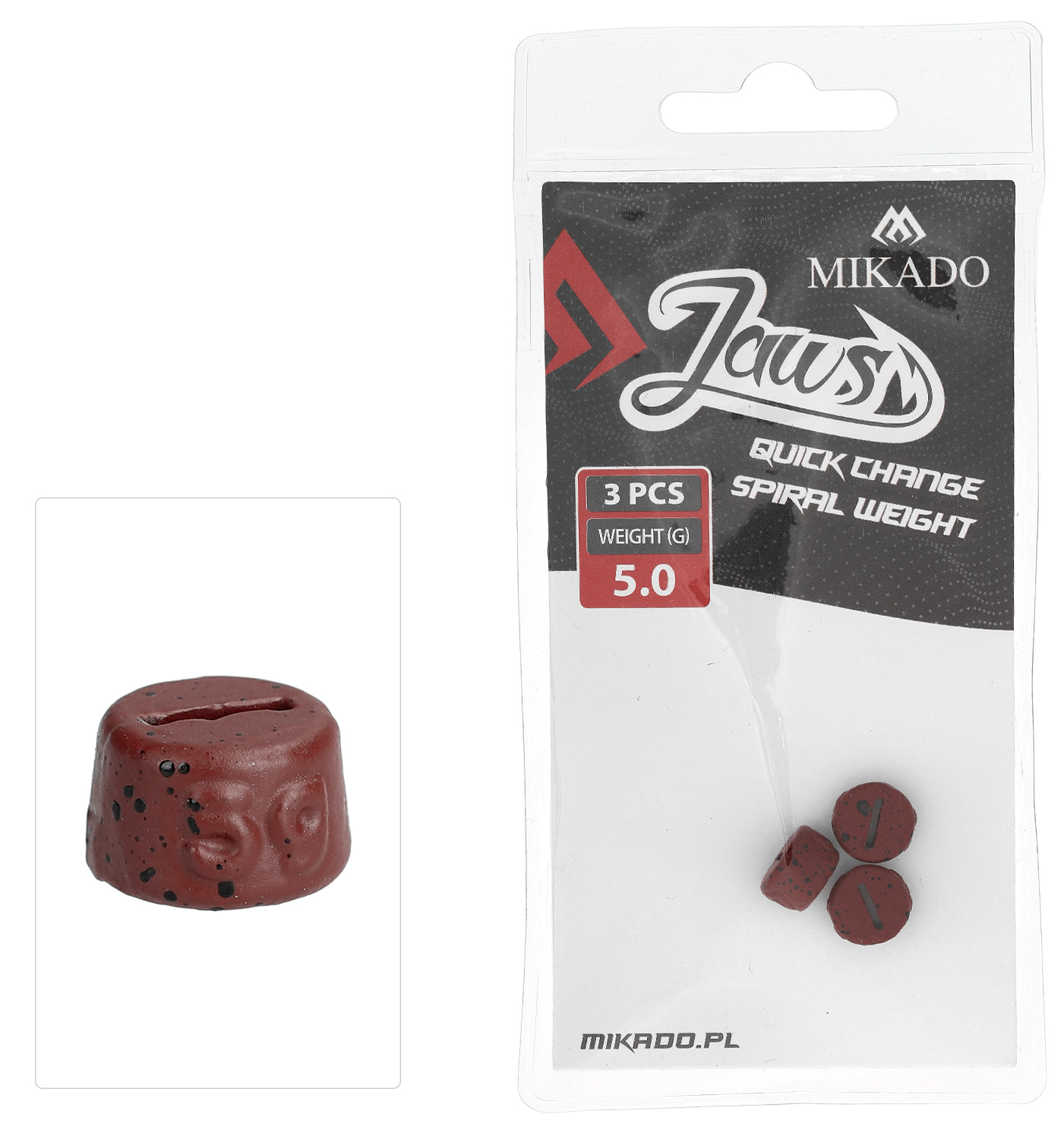 EXCHANGABLE WEIGHT - FOR SCREWS - JAWS QUICK CHANGE SPIRAL - 5gr - 3 pcs.