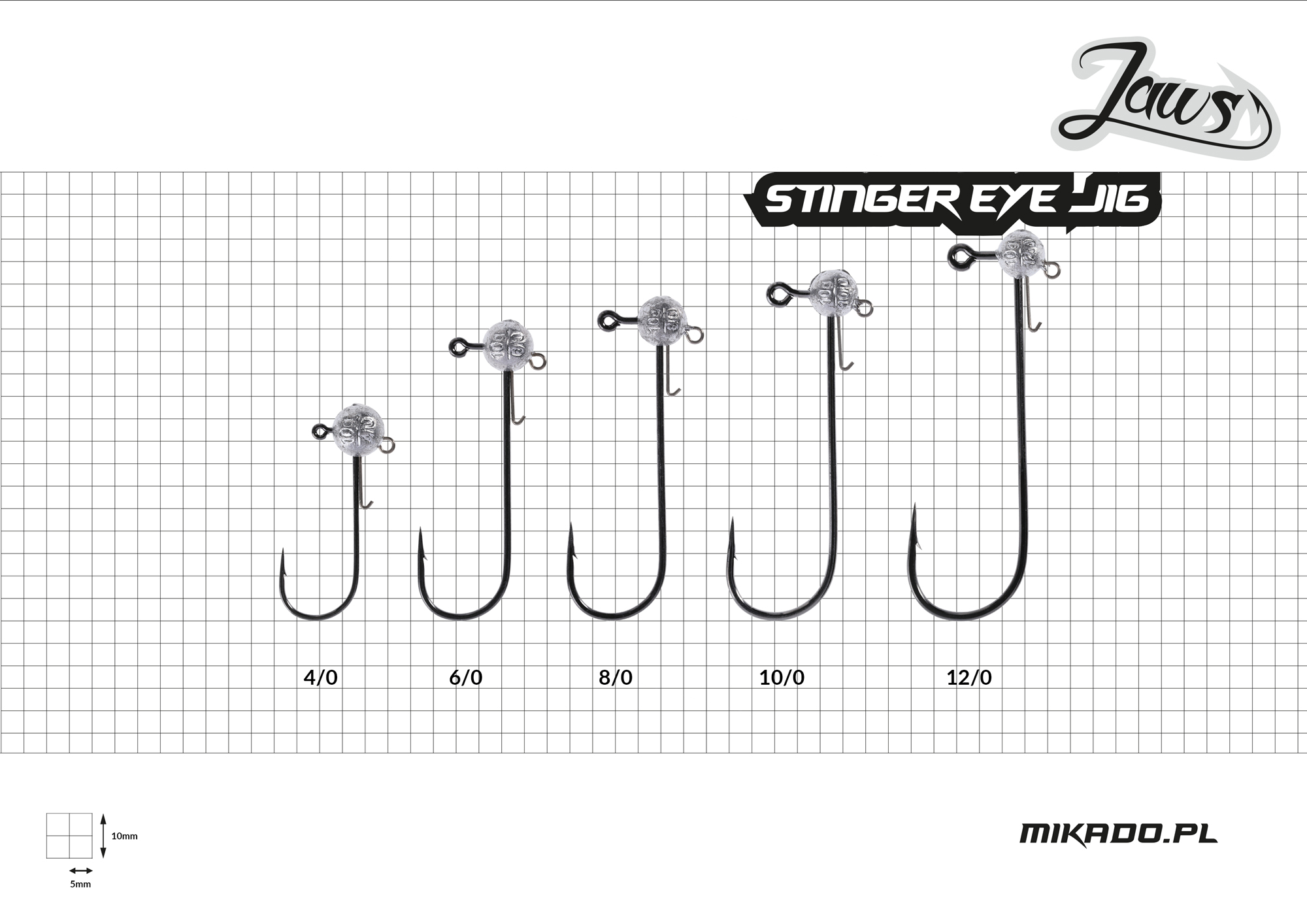 JIG HEAD - JAWS STINGER EYE - 15gr-6/0 BN - 3 pcs.