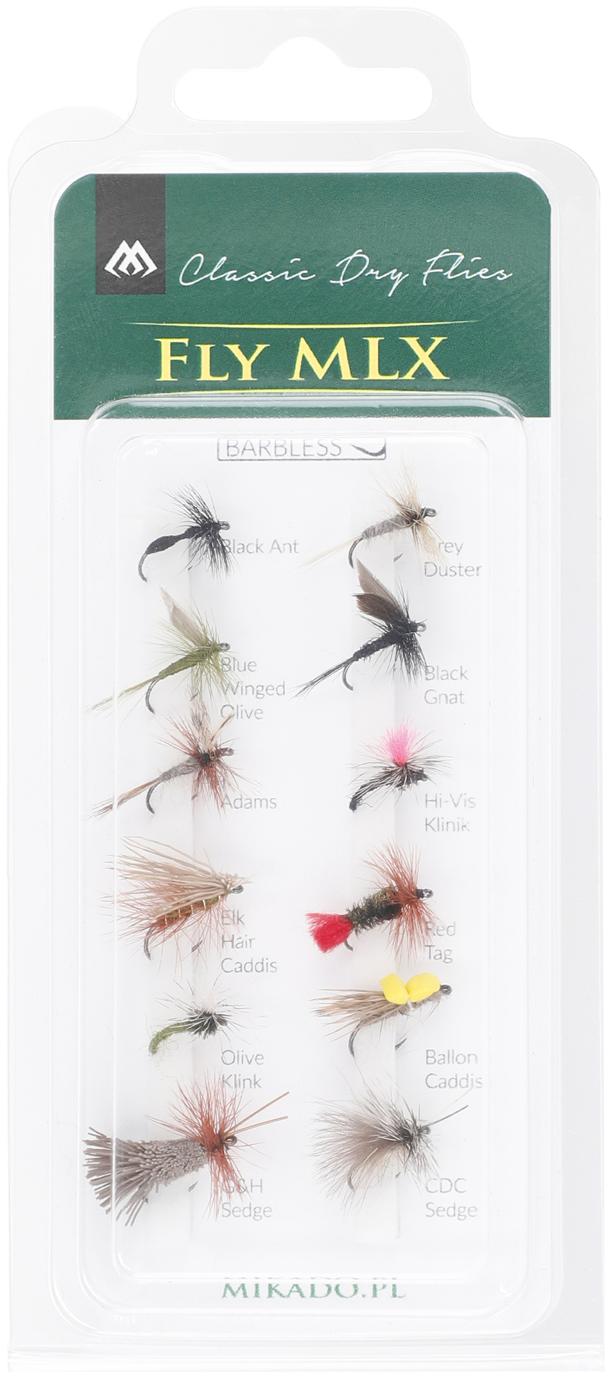 SET - ARTIFICIAL FLIES - DRY FLIES - BARBLESS - 1 set.
