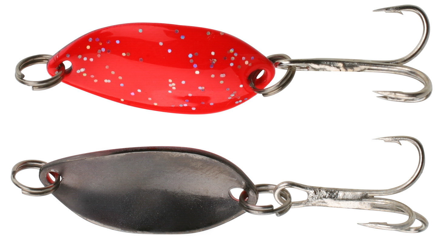 SPOON - TROUT CAMPIONE MINI 2.2cm/1.4g - RED AND BLACK - 1 pcs.