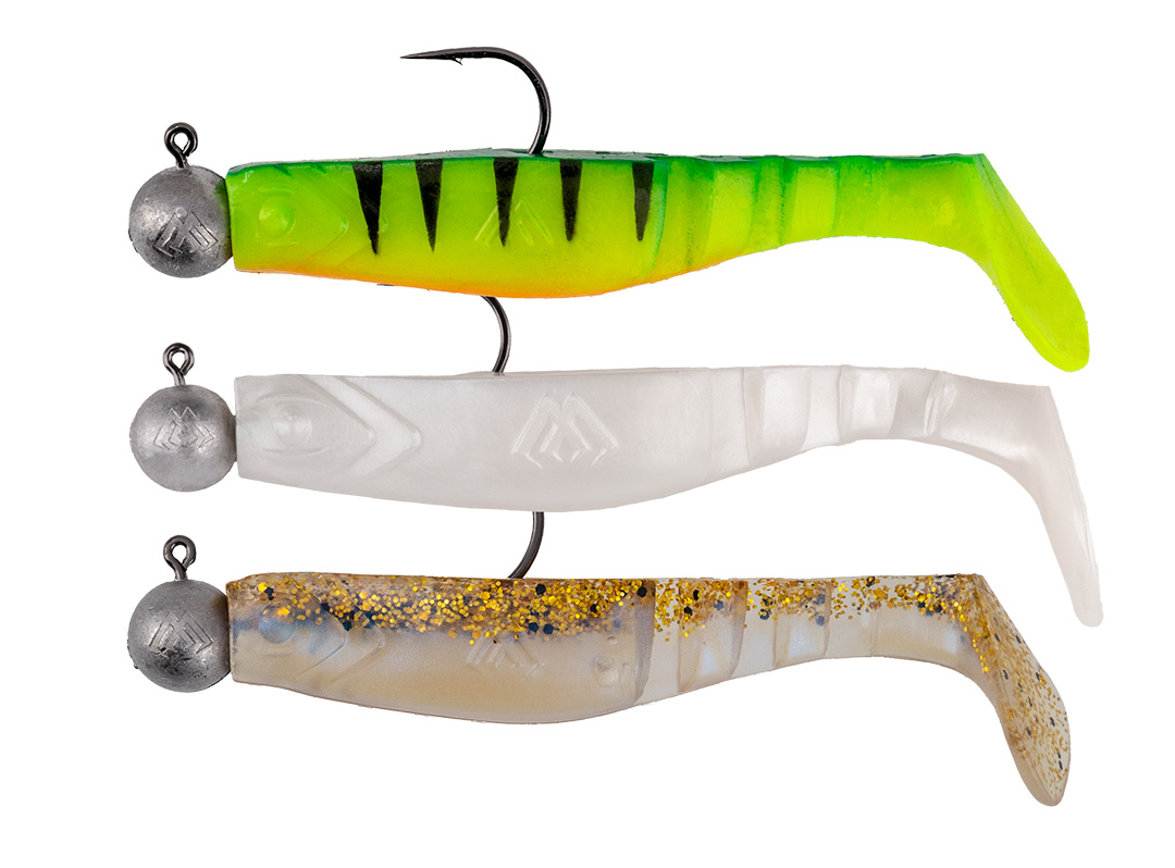 NÁSTRAHA - Fishunter s nastraženým jigem. 8cm\mix – 4 ks.