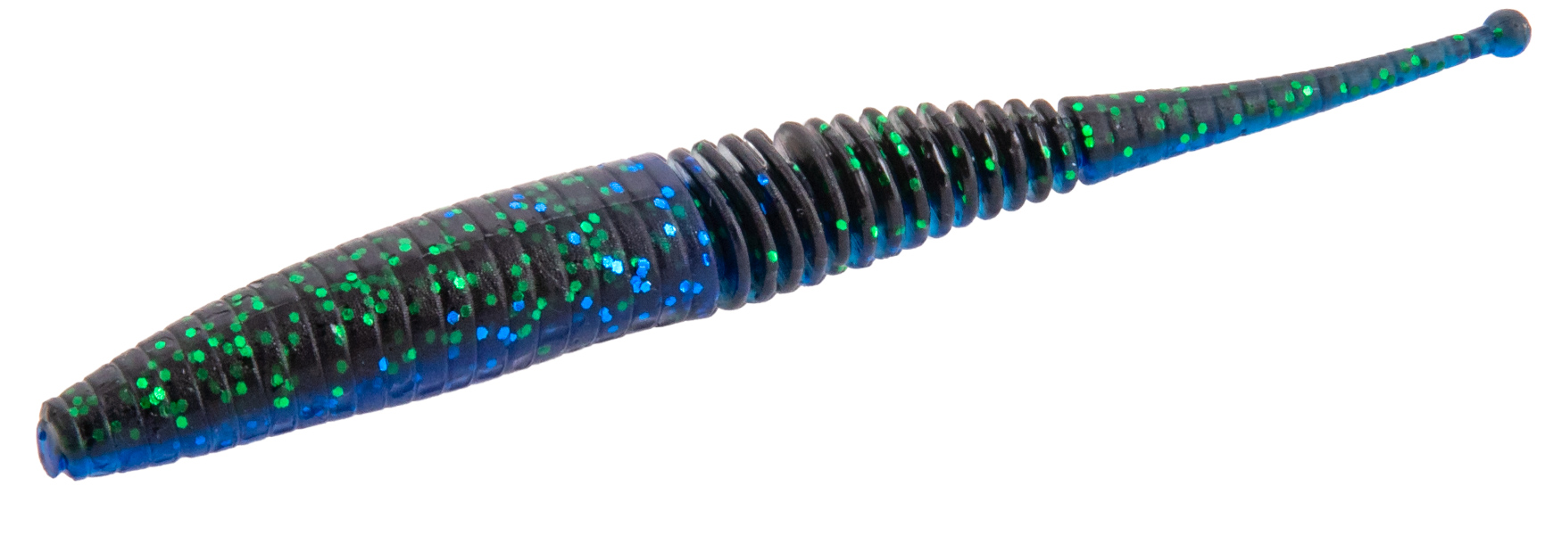 LURE - M-Craft WIGGLY WORM 100mm / BLUE BLACK - 5pcs.