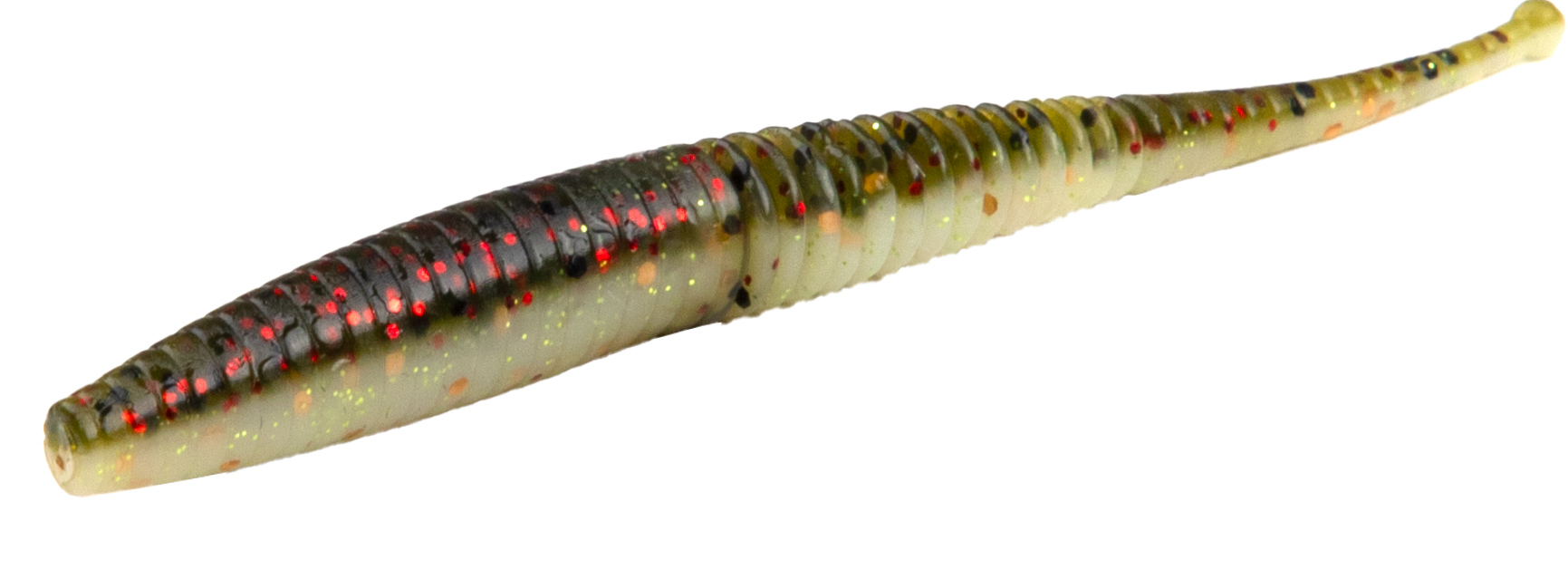 LURE - M-Craft WIGGLY WORM 100mm / PUMPKIN PEARL - 5pcs.