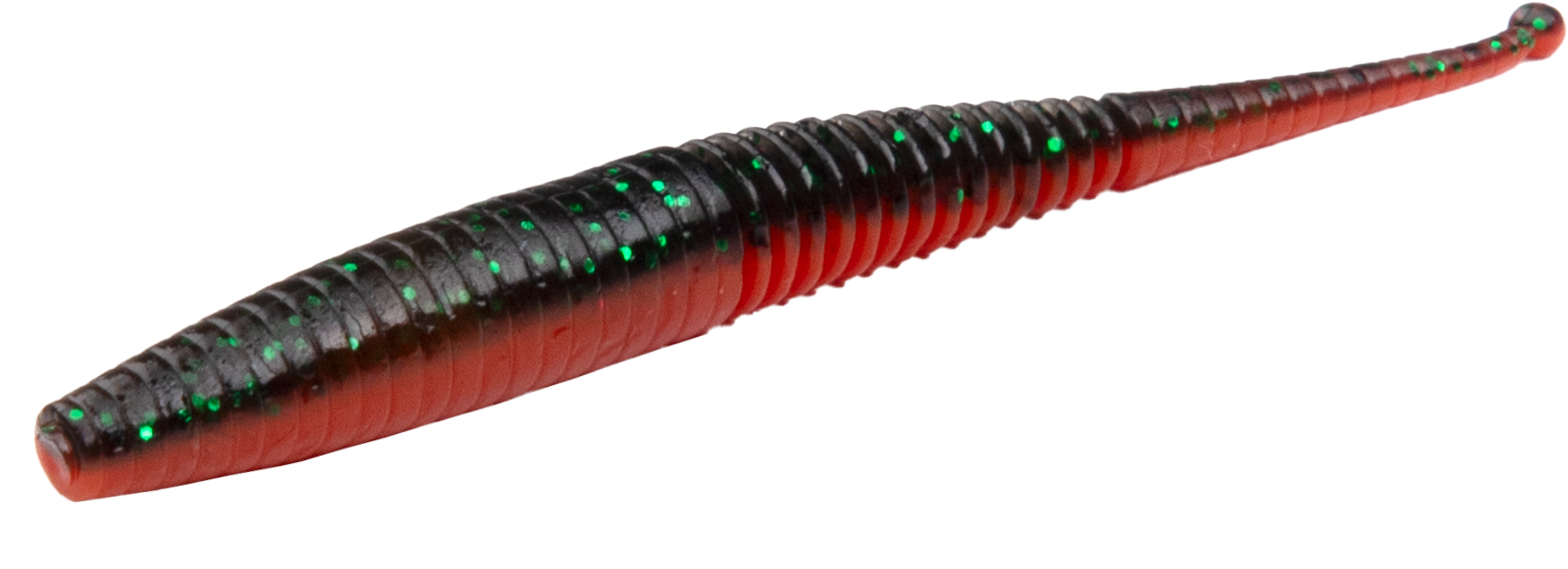 LURE - M-Craft WIGGLY WORM 100mm / RED BLACK - 5pcs.