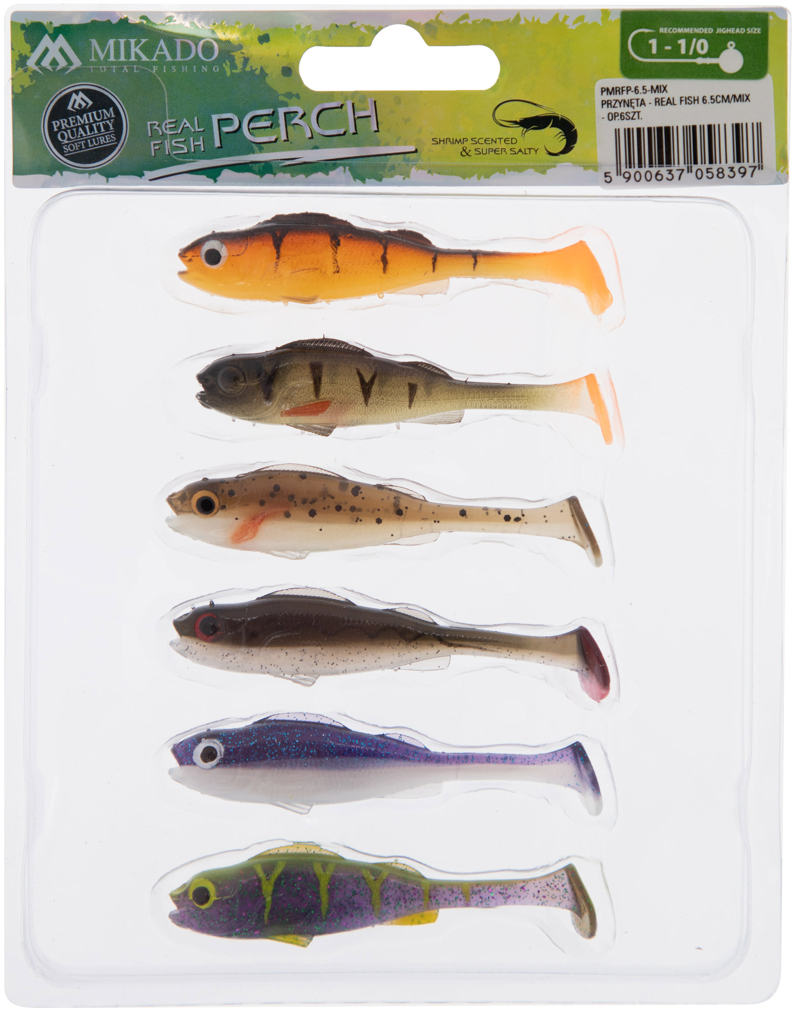 LURE - REAL FISH PERCH 6.5cm/MIX - 6 pcs.