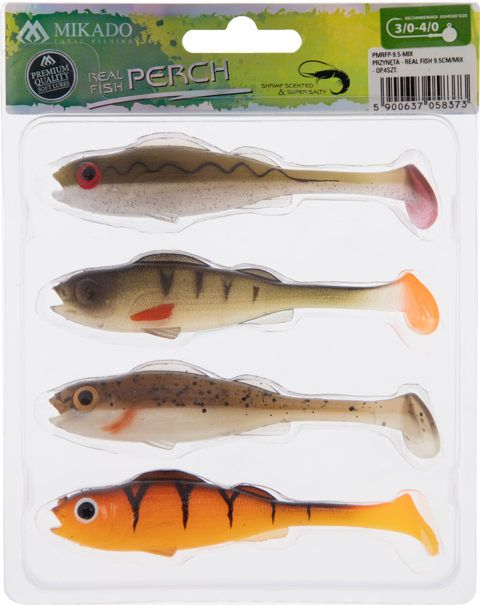LURE - REAL FISH PERCH 9.5cm/MIX - 4 pcs.
