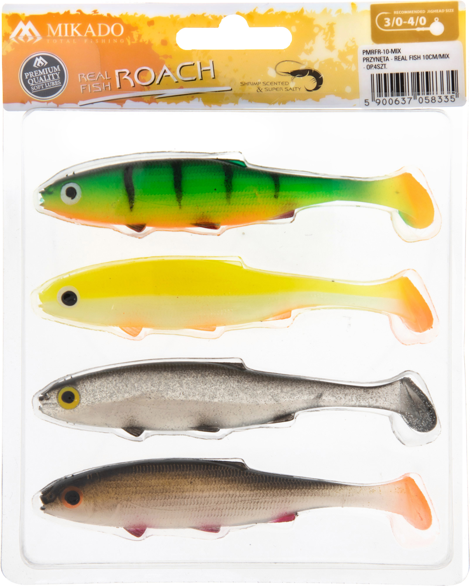 LURE - REAL FISH ROACH 10cm/MIX - 4 pcs.